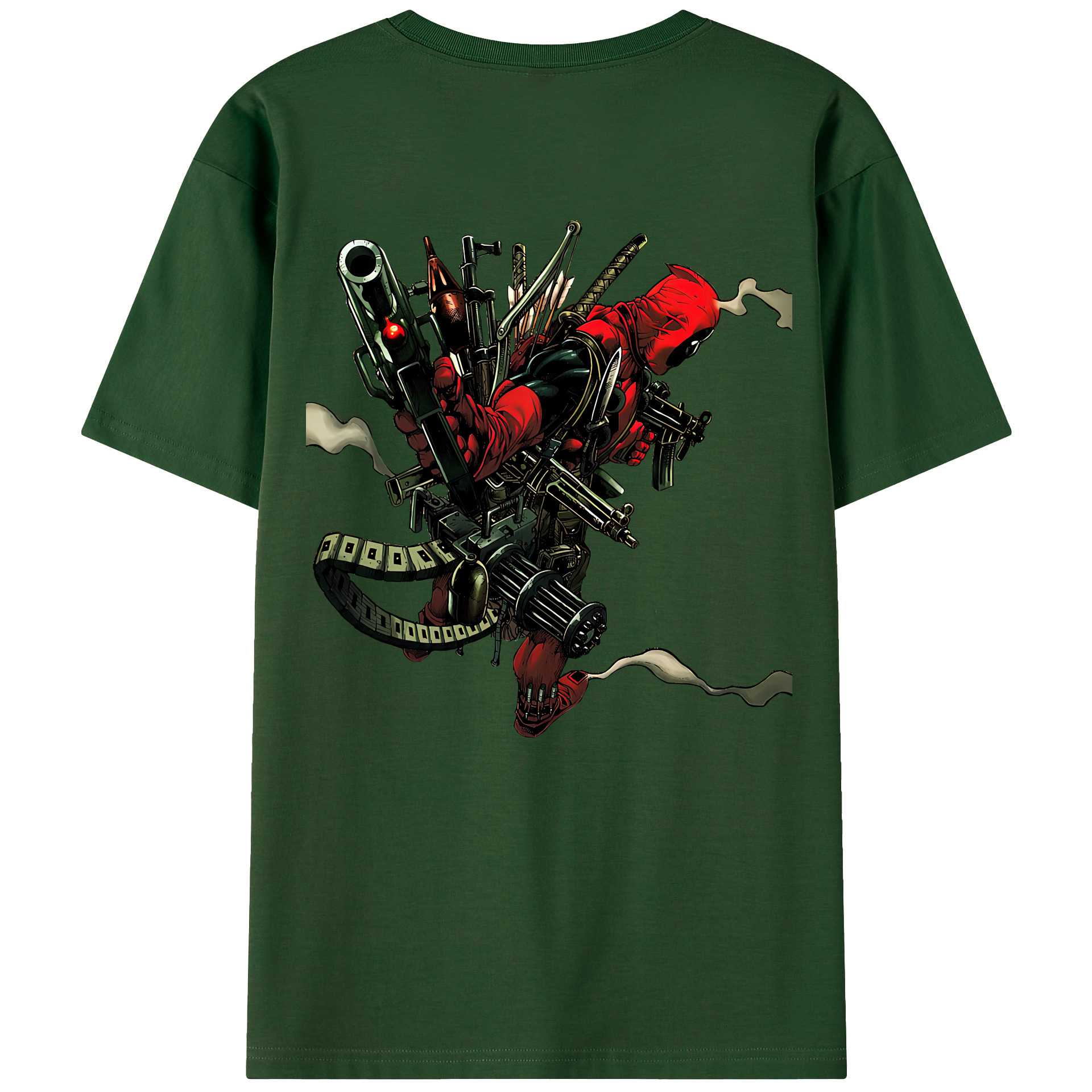 （画像用） Deadpool デッドプール 綿100％半袖Tシャツ（背面プリント）